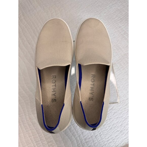 Rothy's The Original Slip-On Sneakers Sand Beige SZ 7 Textile Comfort Casual - Picture 2 of 6